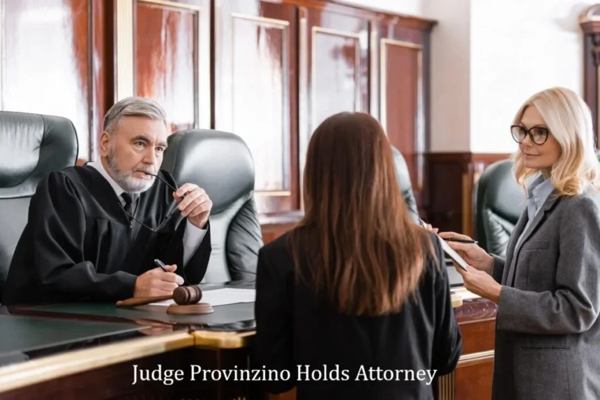 Judge Provinzino Holds Attorney in Contempt